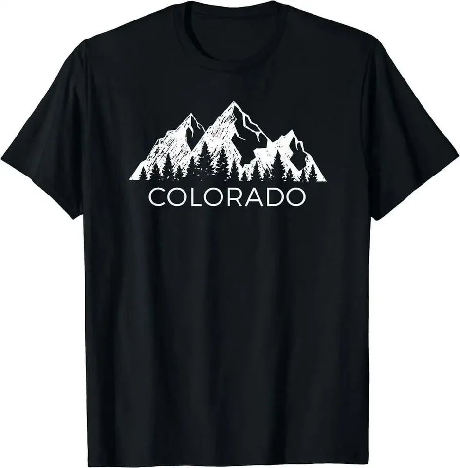 Tričko Colorado | Cool Colorado Rocky Mountains tričko Tričko anime grafické tričká Vysoko kvalitné 100%bavlnené krátke rukávy